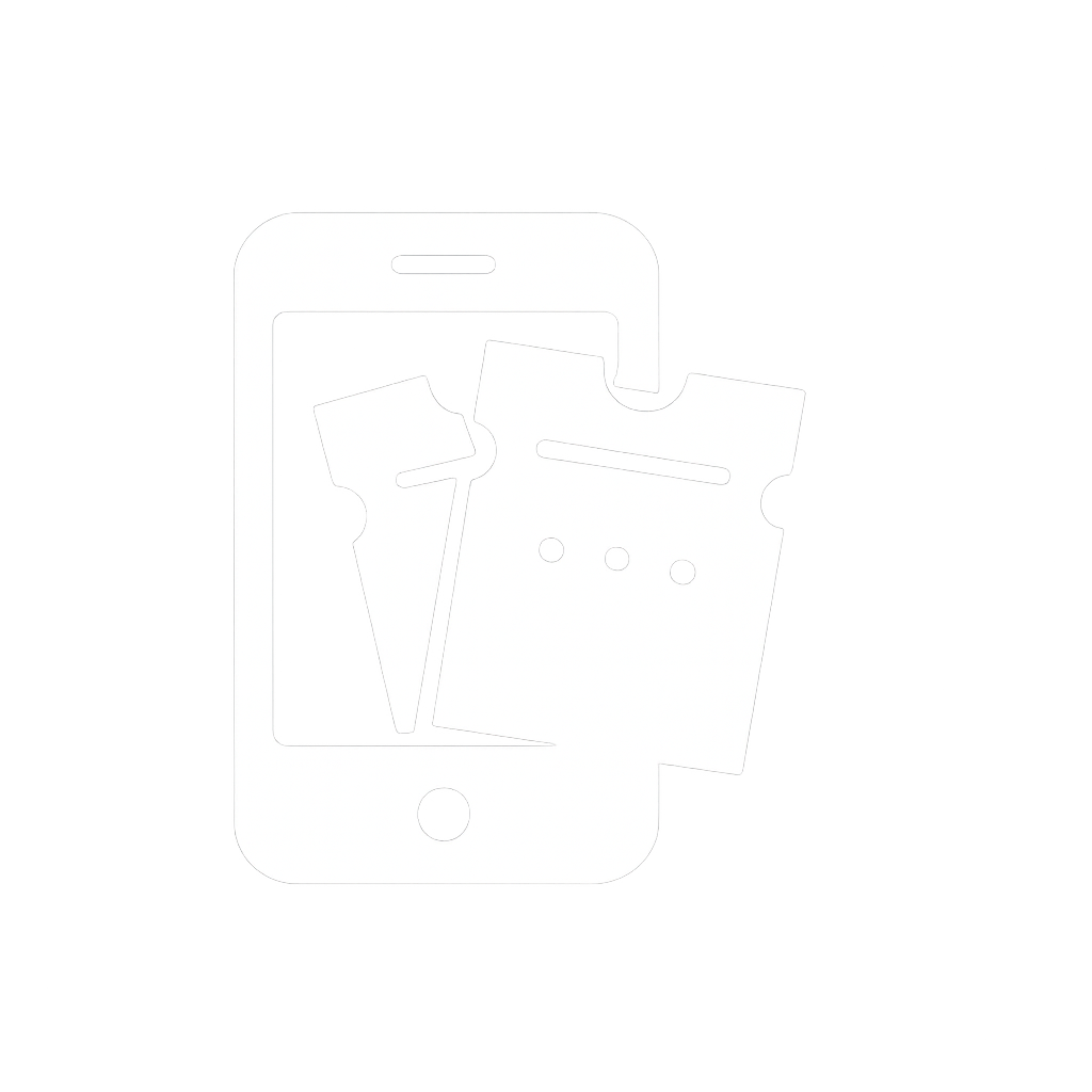 A phone with tickets coming out of it